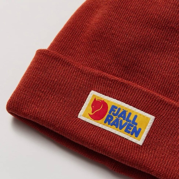 Fjallraven Accessories - NWT Fjällräven Vardag Rust Color Logo Patch Beanie